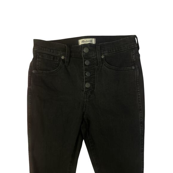 Women 27P Petite Madewell 10" High Rise Skinny Jeans Denim Pants Berkeley Black - Picture 2 of 6